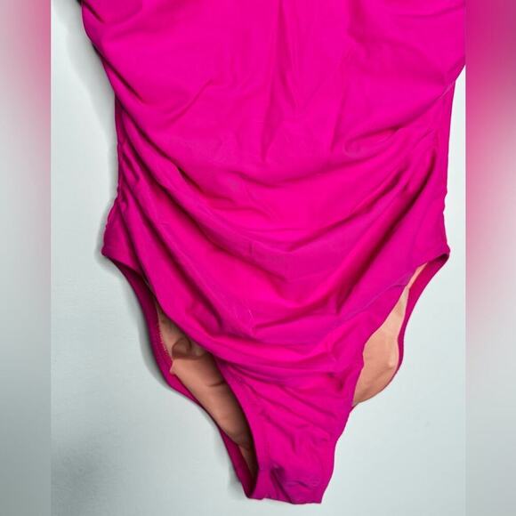 🆕 J Crew Ruffled Pink One-Piece Swimsuit. 14 NWT💥 - Picture 5 of 11